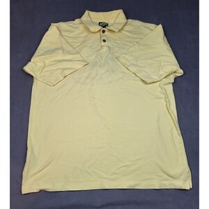 Tommy Bahama Embroidered Polo‎ Shirt Mens L Yellow King Putt Rugby Golf Fish